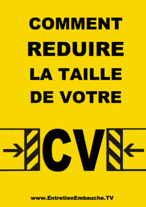réduire la taille du cv une page deux pages